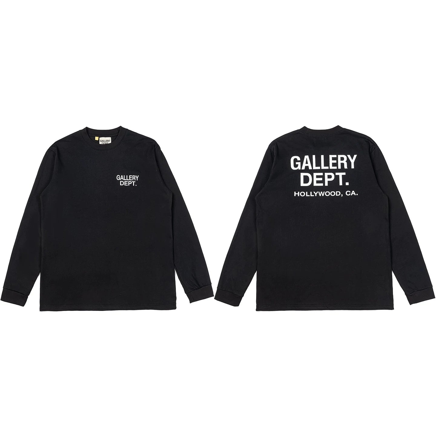 Gallery Dept. Hollywood Logo Long Sleeve T-Shirt - Black