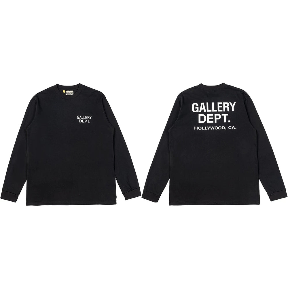 Gallery Dept. Hollywood Logo Long Sleeve T-Shirt - Black