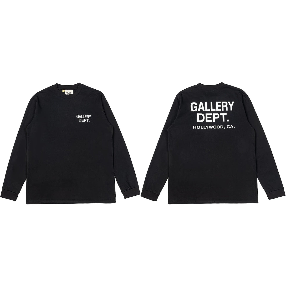 Gallery Dept. Hollywood Logo Long Sleeve T-Shirt - Black