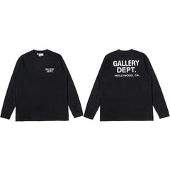 Gallery Dept. Hollywood Logo Long Sleeve T-Shirt - Black