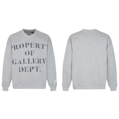 Gallery Dept. Heather Grey Crewneck – “Property Of” Stacked Print
