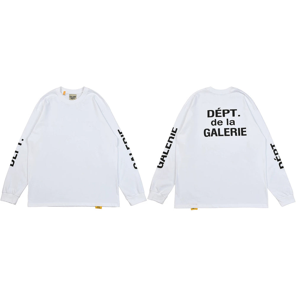 Gallery Dept. Sleeve Print DÉPT. de la GALERIE Long Sleeve T-Shirt - White/Black