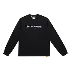 Gallery Dept. Front-Logo DÉPT. de la GALERIE Long Sleeve T-Shirt - Black
