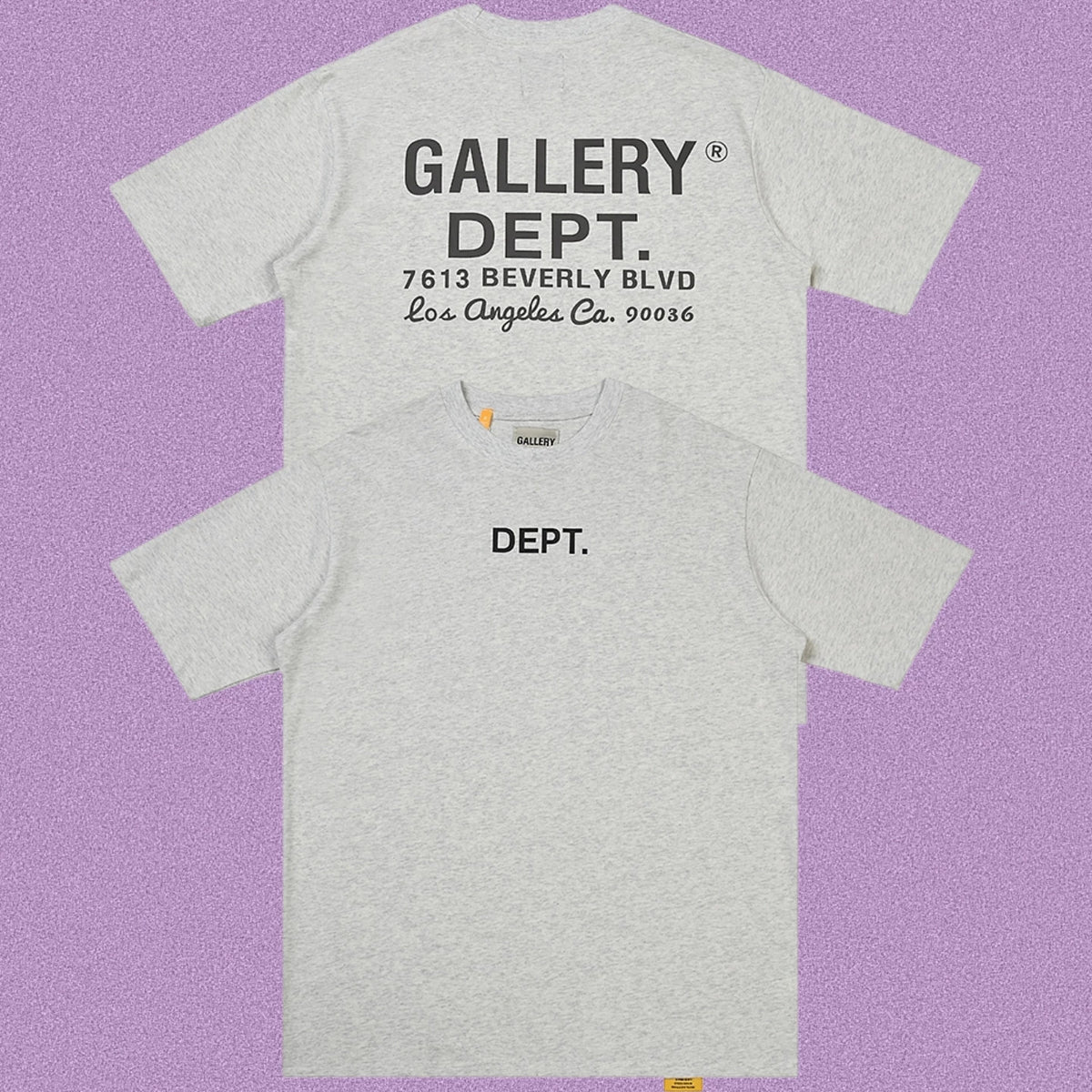 Gallery Dept. Beverly Blvd Address Short Sleeve T-Shirt - Light Grey
