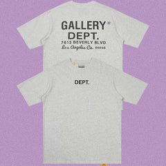 Gallery Dept. Beverly Blvd Address Short Sleeve T-Shirt - Light Grey