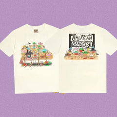 Gallery Dept. American Genocide Graphic Short Sleeve T-Shirt - Cream