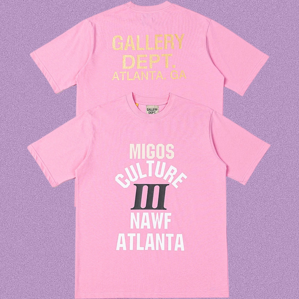Gallery Dept. x Migos Culture III Short Sleeve T-Shirt - Pink