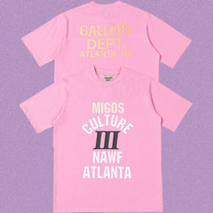 Gallery Dept. x Migos Culture III Short Sleeve T-Shirt - Pink