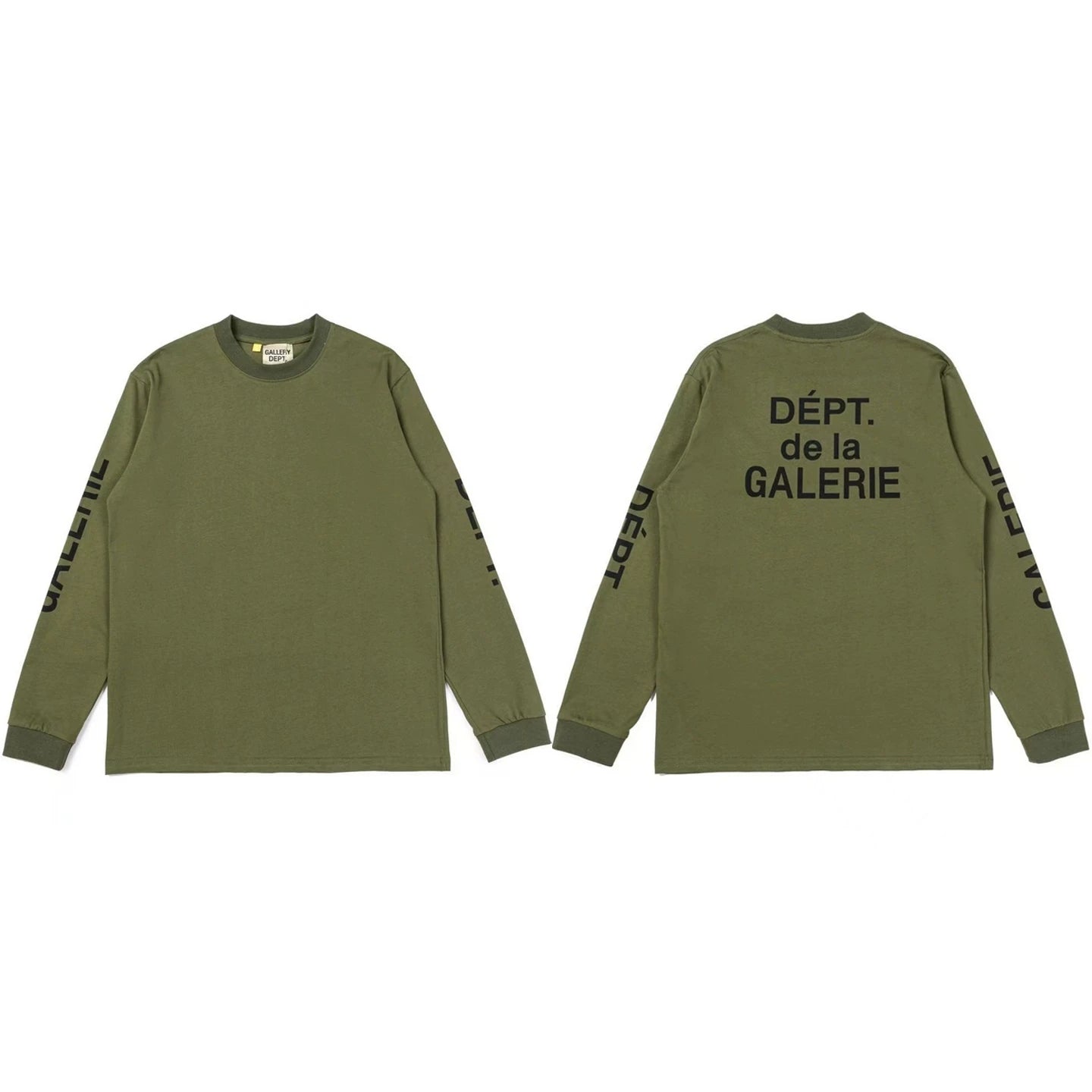 Gallery Dept. Sleeve Print DÉPT. de la GALERIE Long Sleeve T-Shirt - Army Green
