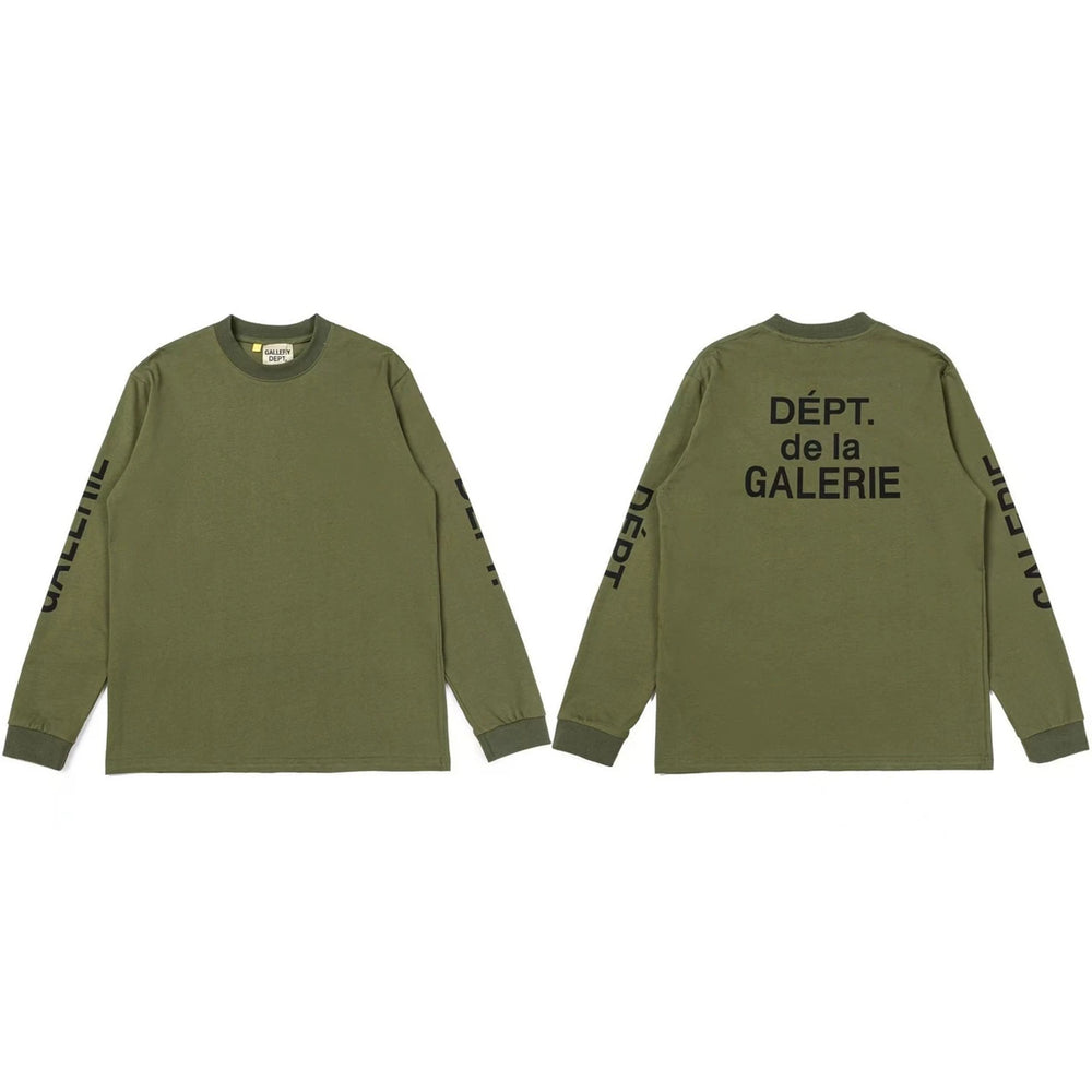 Gallery Dept. Sleeve Print DÉPT. de la GALERIE Long Sleeve T-Shirt - Army Green
