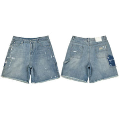 Gallery Dept. Paint Splatter Distressed Denim Shorts