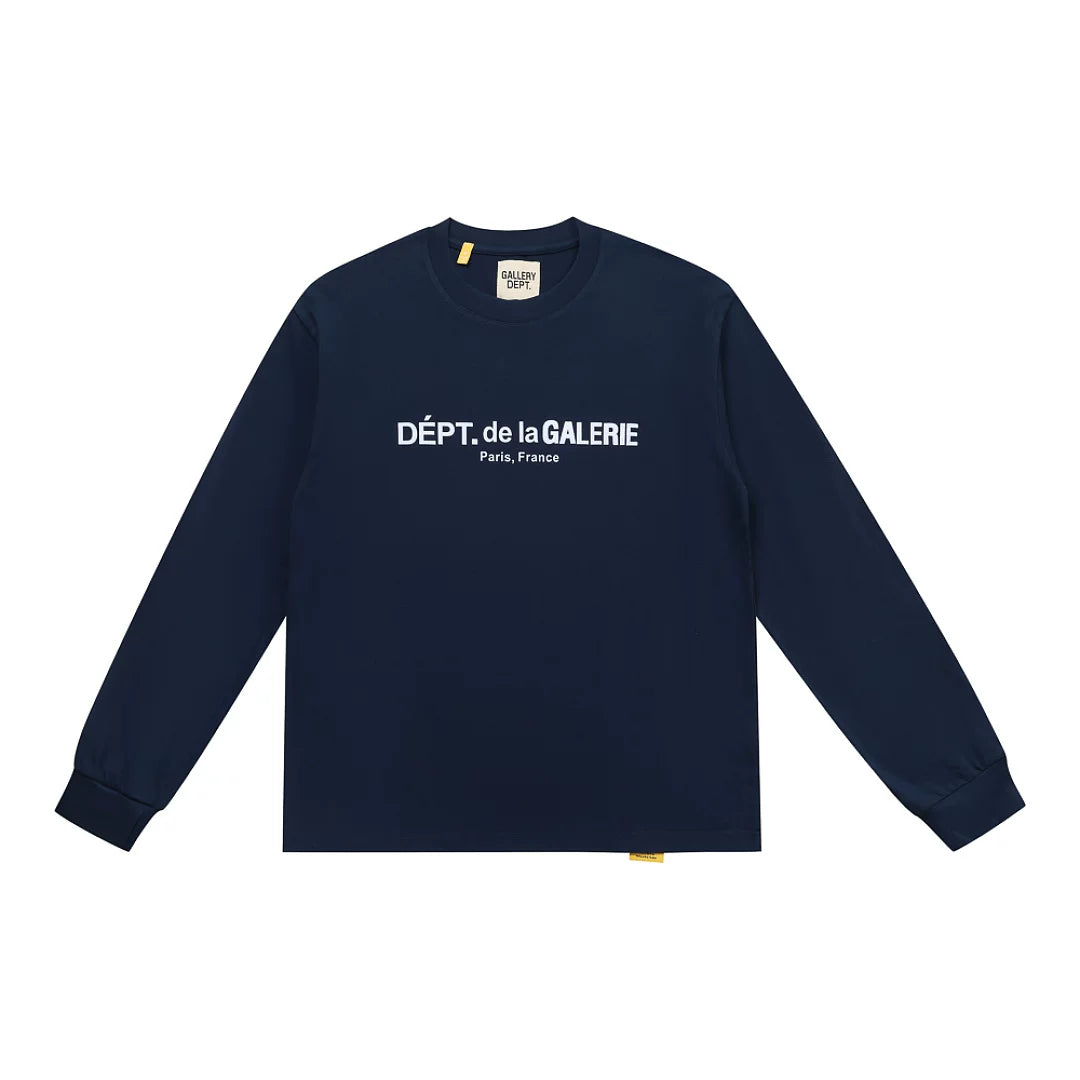 Gallery Dept. Front-Logo DÉPT. de la GALERIE Long Sleeve T-Shirt - Dark Navy