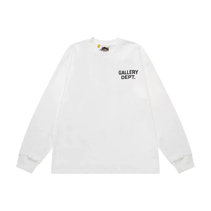 Gallery Dept. Minimalist Logo Long Sleeve T-Shirt - White