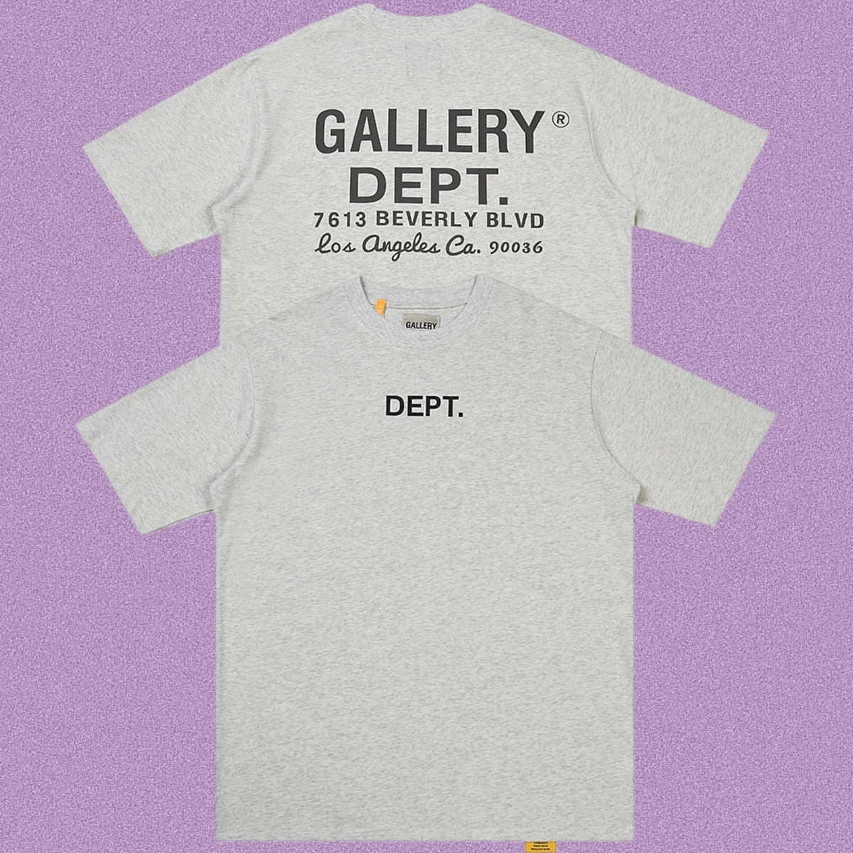 Gallery Dept. Beverly Blvd Address Short Sleeve T-Shirt - Light Grey
