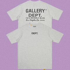Gallery Dept. Beverly Blvd Address Short Sleeve T-Shirt - Light Grey