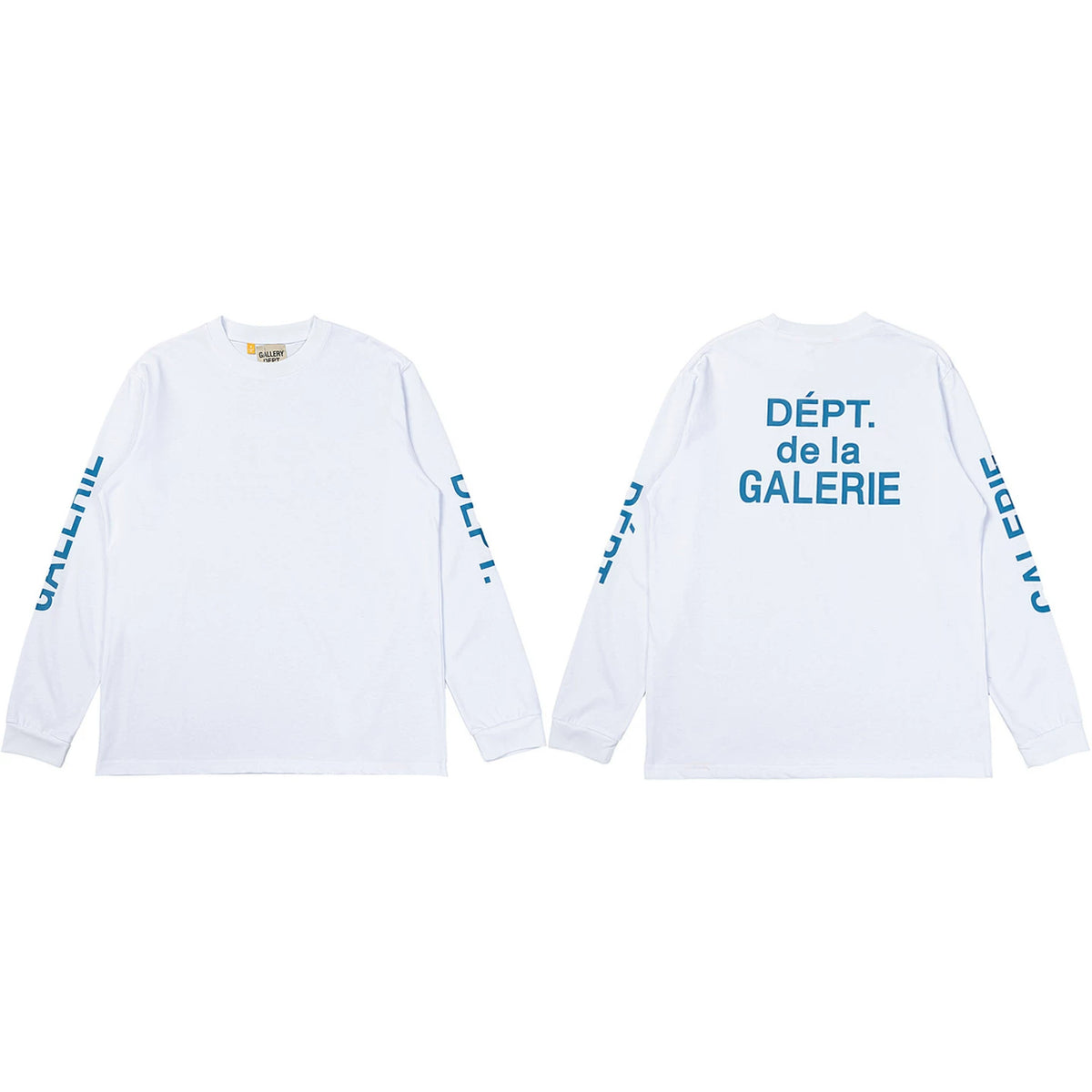 Gallery Dept. Sleeve Print DÉPT. de la GALERIE Long Sleeve T-Shirt - White/Blue