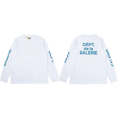 Gallery Dept. Sleeve Print DÉPT. de la GALERIE Long Sleeve T-Shirt - White/Blue