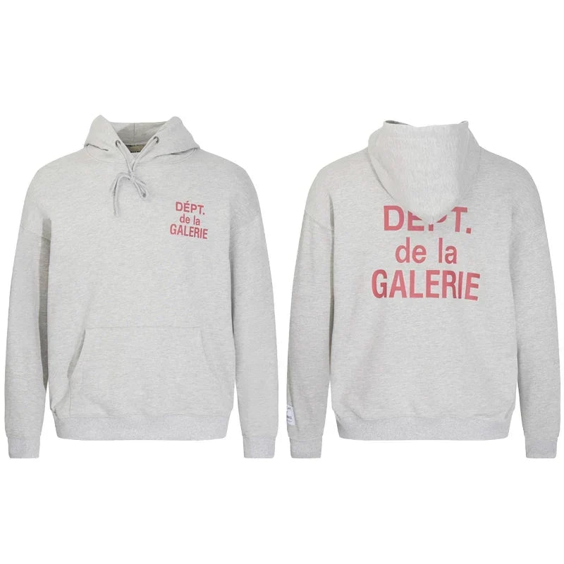 Gallery Dept Dept de la Galerie Grey Hoodie Red Print